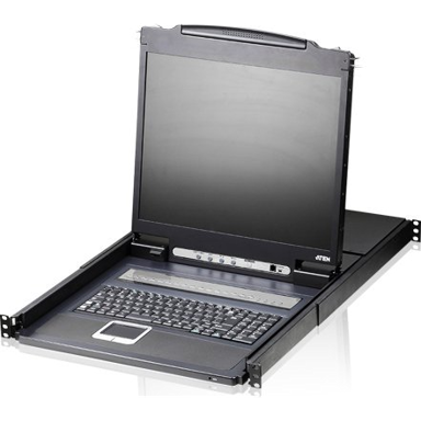 ATEN Polična konzola CL1316, 19", 1280 x 1024, US QWERTY, 1U, crna
